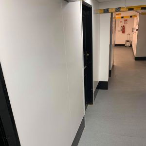 Hygienic Wall Cladding In Grimsby Town Players Tunnel