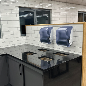 Dispensers in a canteen refurbishment in Hull.